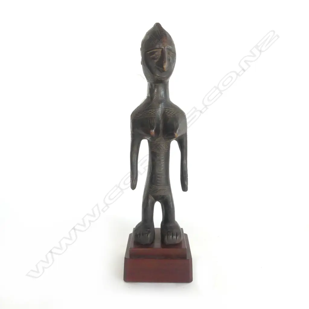CARVED WOODEN AFRICAN FEMALE FIGURE H.470mm Image 1++