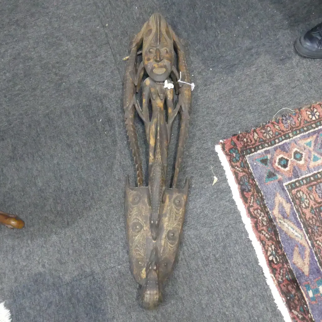TRIBAL WOODEN CARVING H.860mm Image 1++