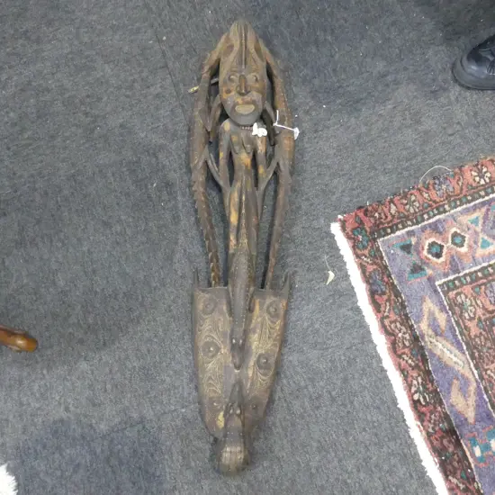 TRIBAL WOODEN CARVING H.860mm