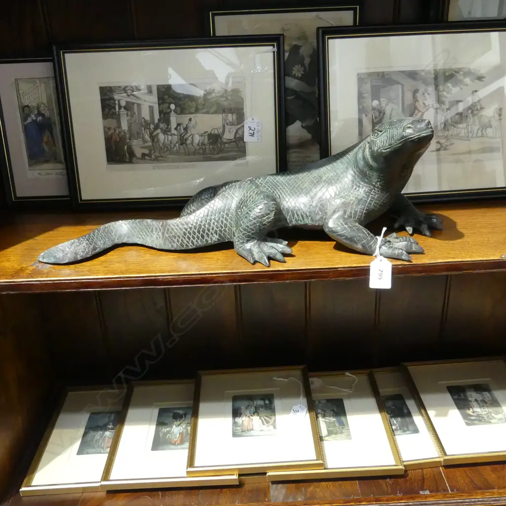 BRONZE KOMODO DRAGON L.530mm Image 1++