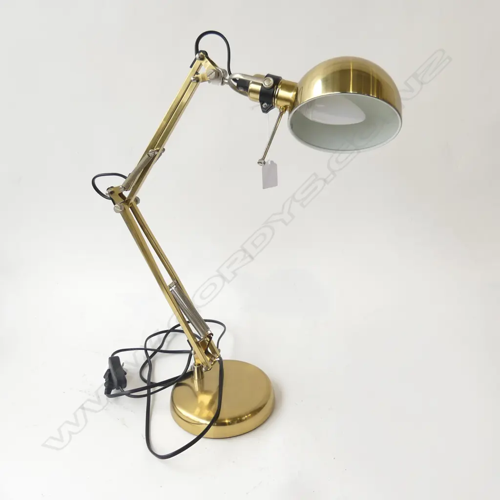 GOLD METAL ANGLE POISE STYLE LAMP H.540mm Image 1++