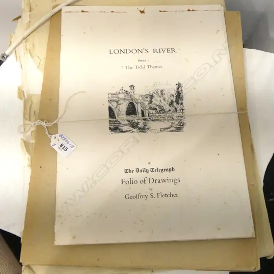 THREE FOLIOS REPRODUCTION PRINTS, LONDON'S RIVER 'THE TIDAL TIMES', RAPHAEL & THE TUNHUANG MURAL PAINTINGS