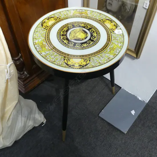 'VERSACE' DESIGN SIDE TABLE H.620mm, 450mm dia