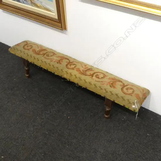 LONG NEEDLEWORK FOOTSTOOL L.1230mm