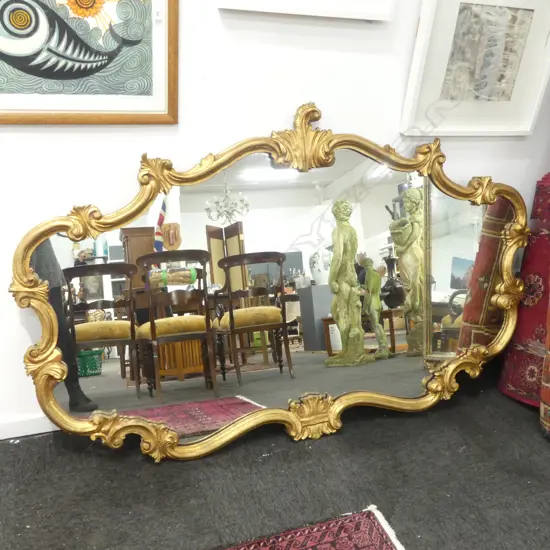 LG ORNATE GILT FRAMED MIRROR 1070x1740mm