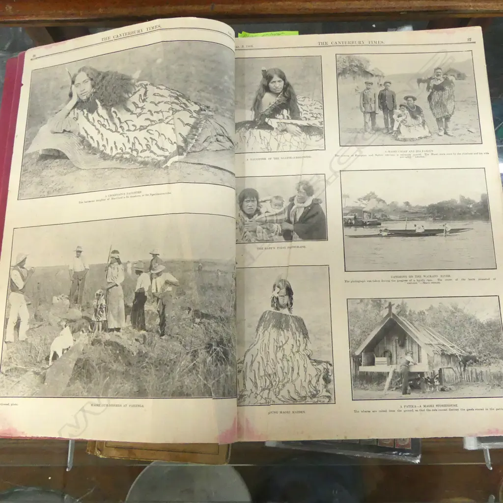 1906 ‘THE CANTERBURY TIMES’ NZ HISTORICAL PICTORIAL SECTION – MAORI, NZ INTERNATIONAL EXHIBITION, ETC, L.460MM   Image 1++