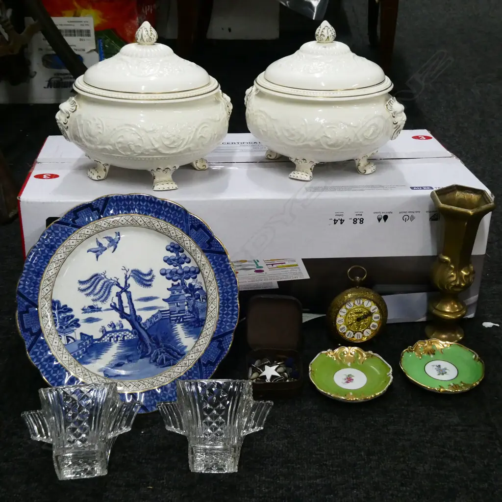 WEDGWOOD CREAMWARE TUREENS 190mm dia, ETC Image 1++