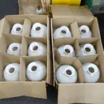 4 BOXES OF MILK GLASS LIGHT SHADES 6TO EACH BOX ONE SHADE BROKEN Image 1++