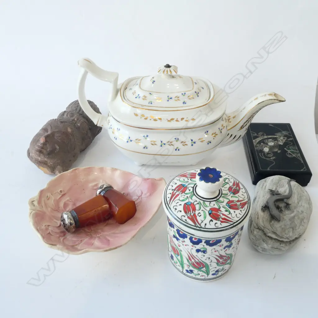 18thC DERBY TEAPOT C.1820 (REPAIRED) ETC Image 1++