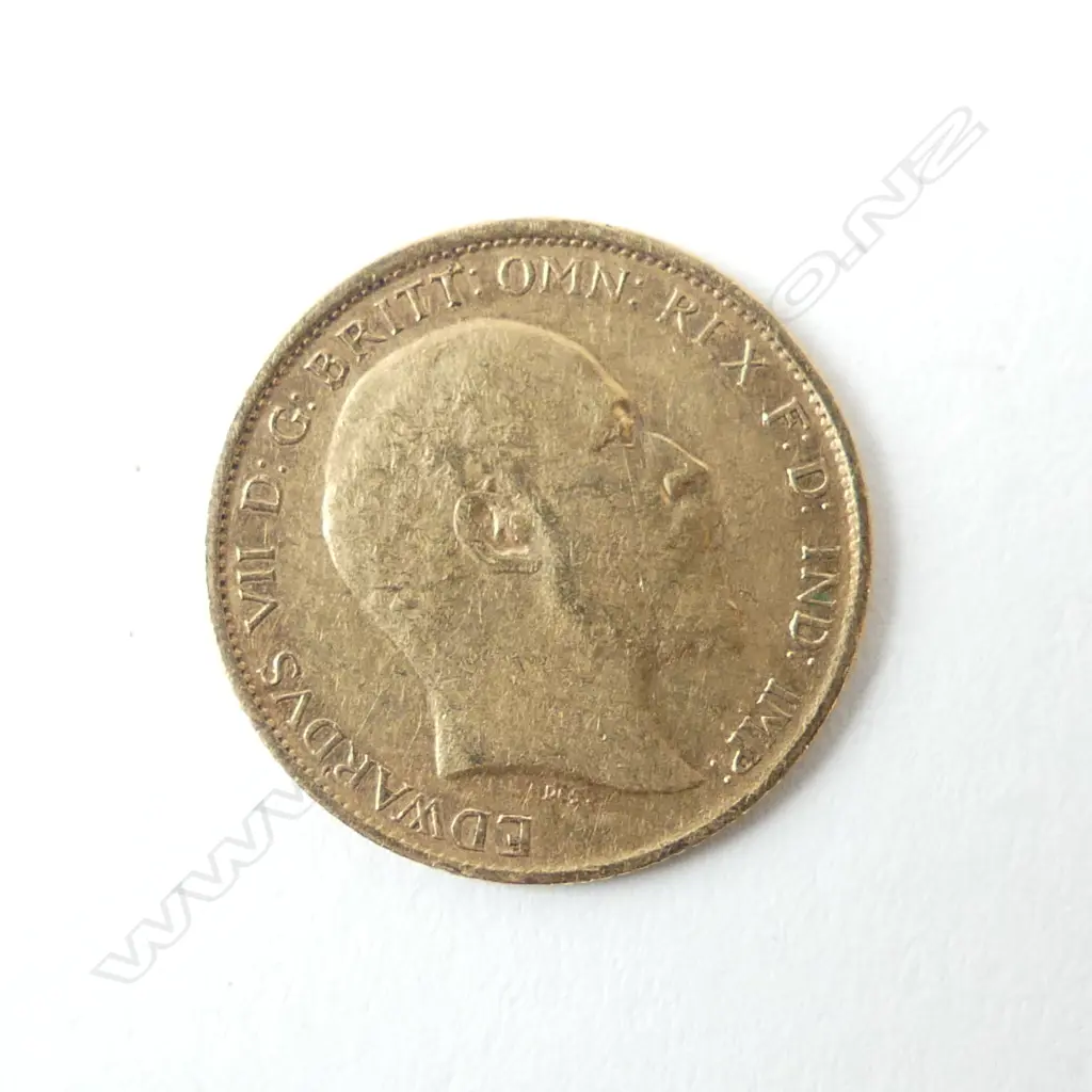 1908 GOLD HALF SOVEREIGN Image 1++
