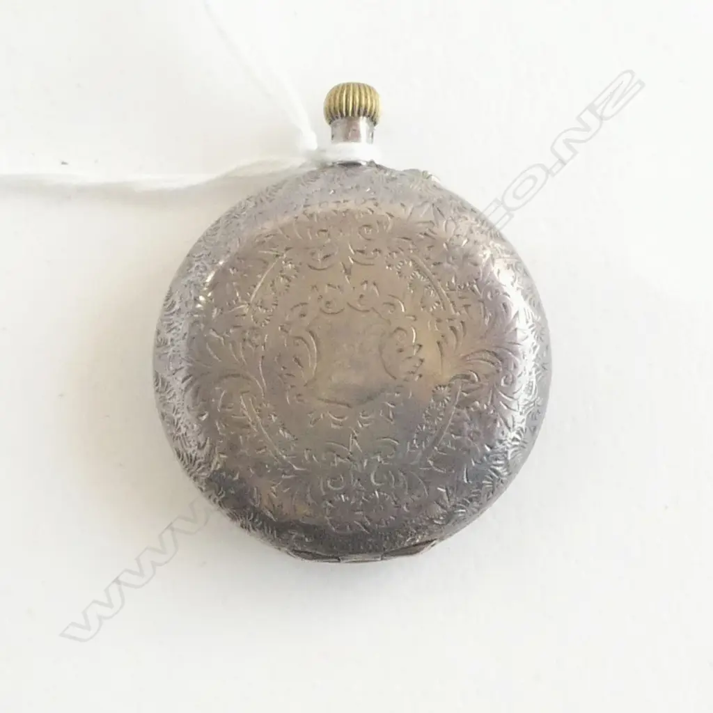 925 SILVER CASED POCKET WATCH Dia.400mm FAULTS Image 1++