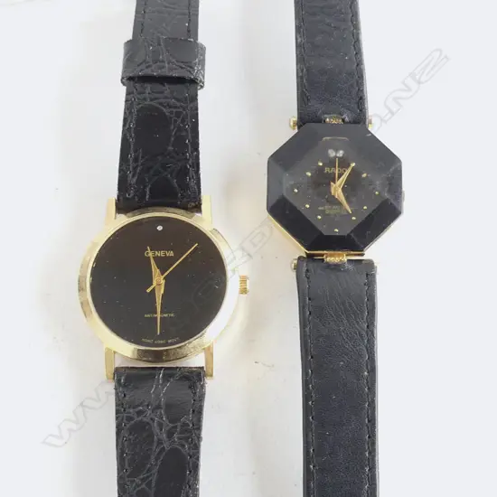 2  LADIES WRIST WATCHES;  GENEVA WITH ONE OTHER