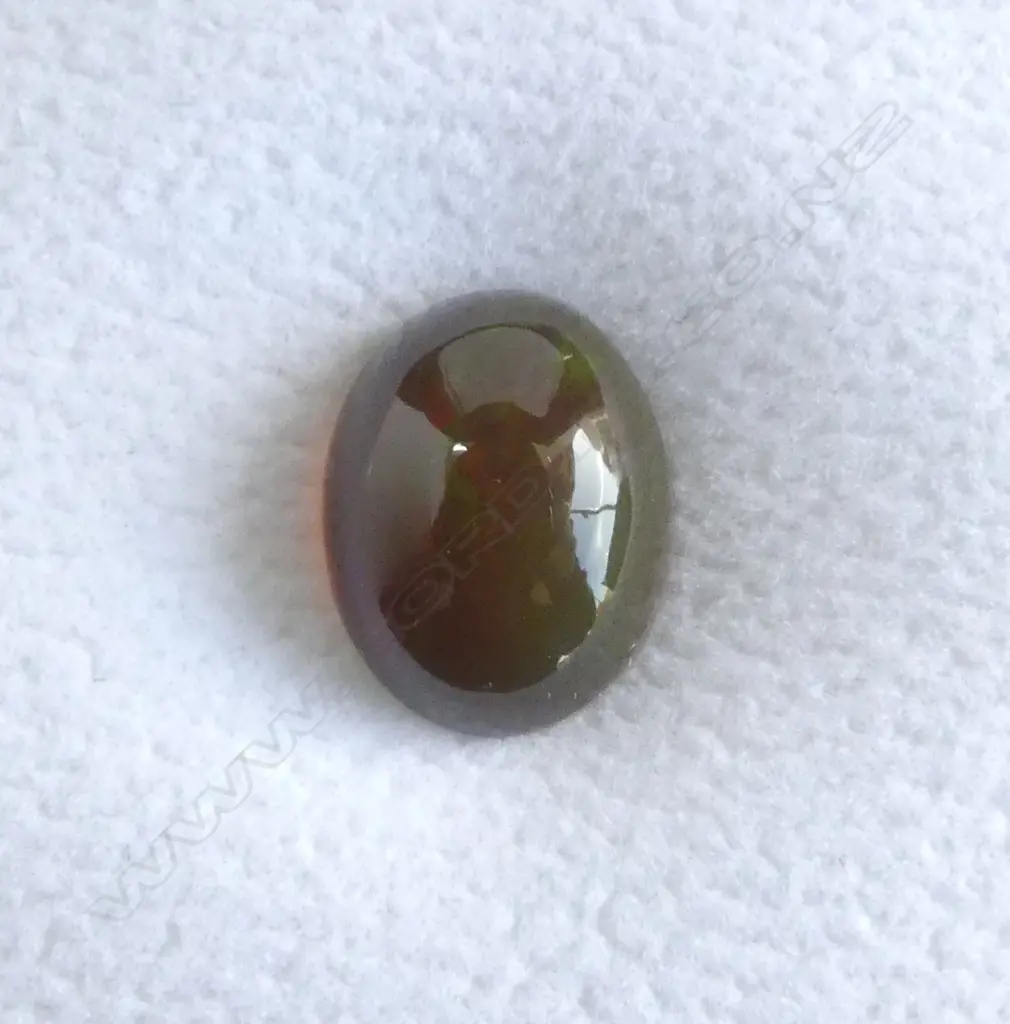 OVAL OPAL CABOCHON BLK w PLAY OF COLOUR. 3.99ct. AIG report Image 1++
