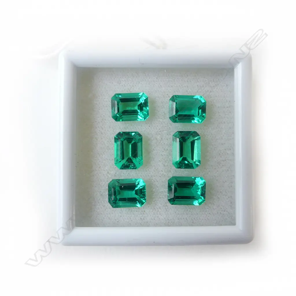 6x BIRON EMERALD OCT. PCS 8 X 6 = 8.57CTS Image 1++