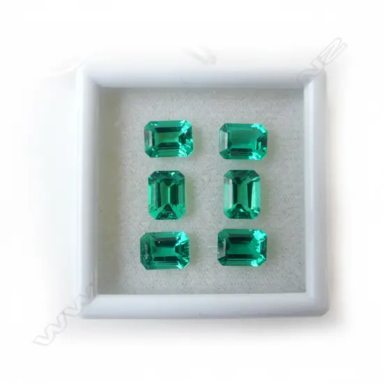 6x BIRON EMERALD OCT. PCS 8 X 6 = 8.57CTS