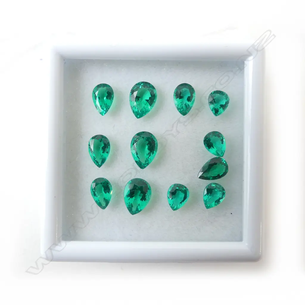BIRON EMERALDS 5X4 -7X5 12 PIECES = 4.80CTS Image 1++