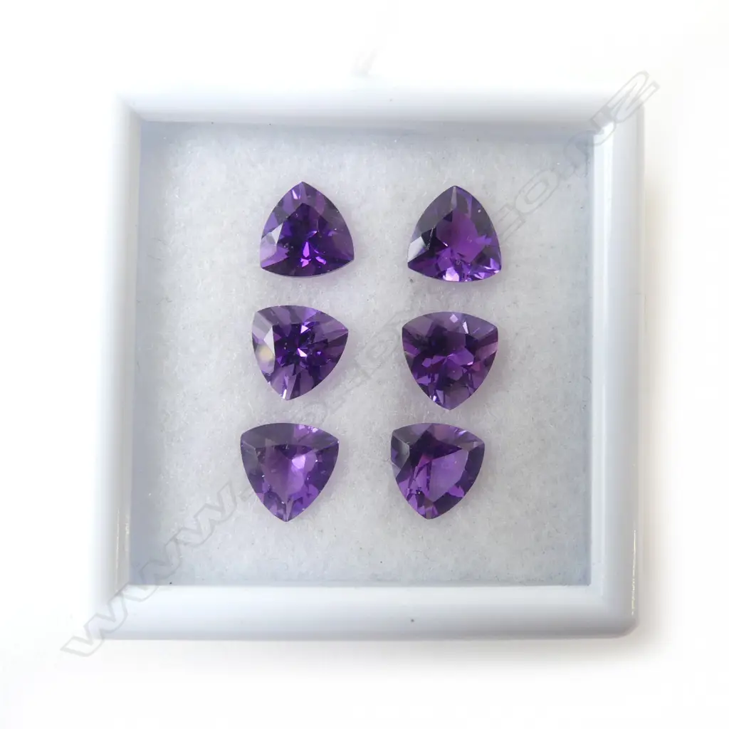 AMETHYST TRILLION 7.0mm 6X PIECES = 6.04CTS Image 1++