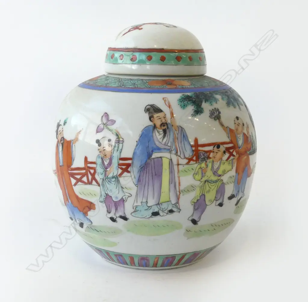 CHINESE LIDDED GINGER JAR H.200mm Image 1++