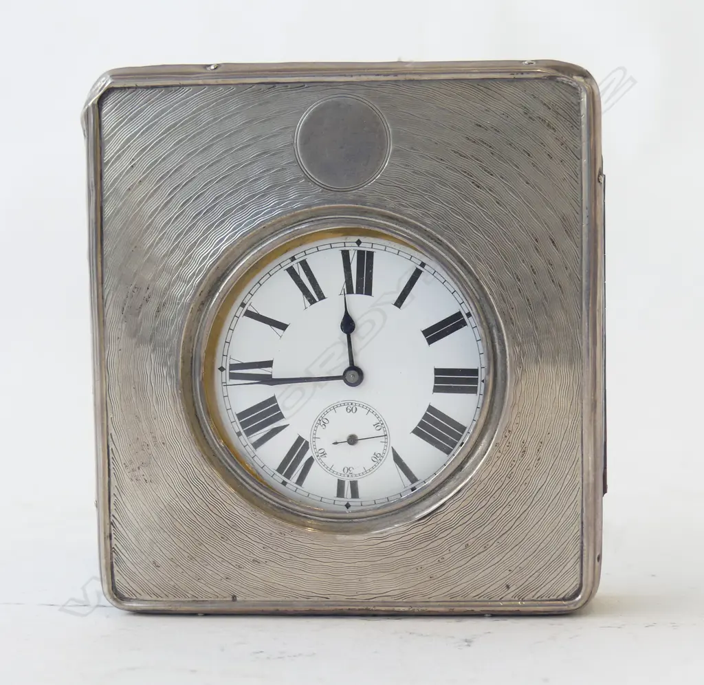 ANTIQUE EP POCKET WATCH IN STG SILVER CASE 110x100mm Image 1++