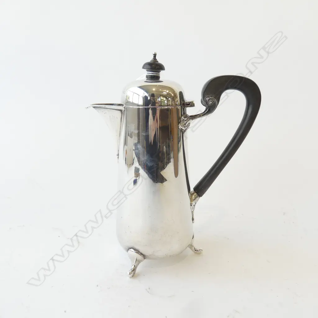 SILVER HOT WATER POT ARTS & CRAFTS Birmingham 1911 by Stewart Dawson & Co Ltd. 413gms Image 1++