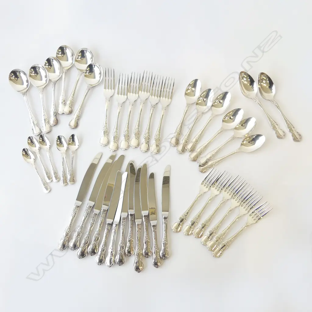 RODD CAMILLE 44PC SILVER PLATED CUTLERY SET COMPLETE 6 PLACE SETTING EXCELLENT CONDITION Image 1++