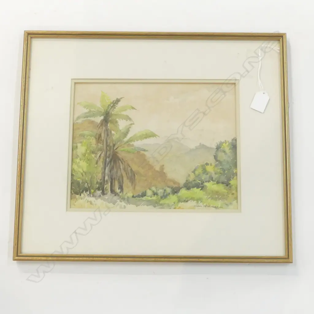 HILDA WISEMAN, BUSH LANDSCAPE WC, 215x275mm Image 1++