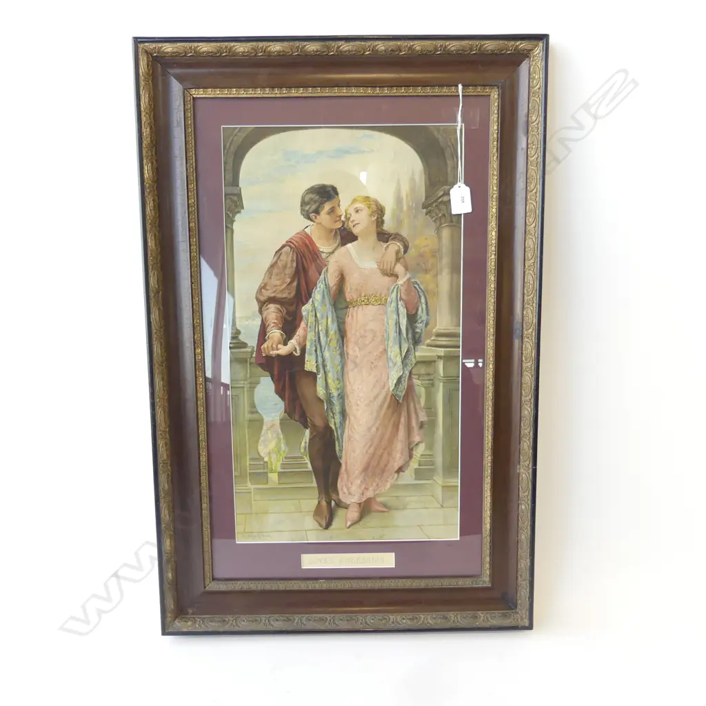 SYDNEY KENDRICK LITHOGRAPH 'LOVE'S AWAKENING' 530x290mm Image 1++