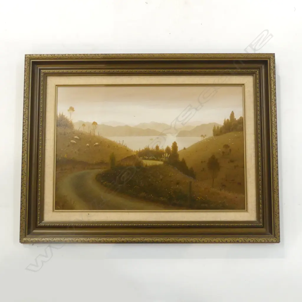 HANS BRUTSCH 'THE ROAD TO PORT JACKSON (COROMANDEL)' OIL ON BOARD 385x585mm Image 1++