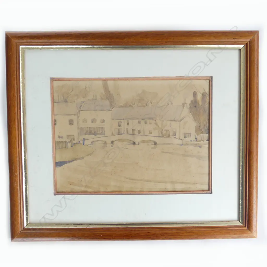 JEAN MCKAY (1908-93) 'FRENCH VILLAGE SCENE', W/C ON PAPER, signed, 200 x 260mm Image 1++