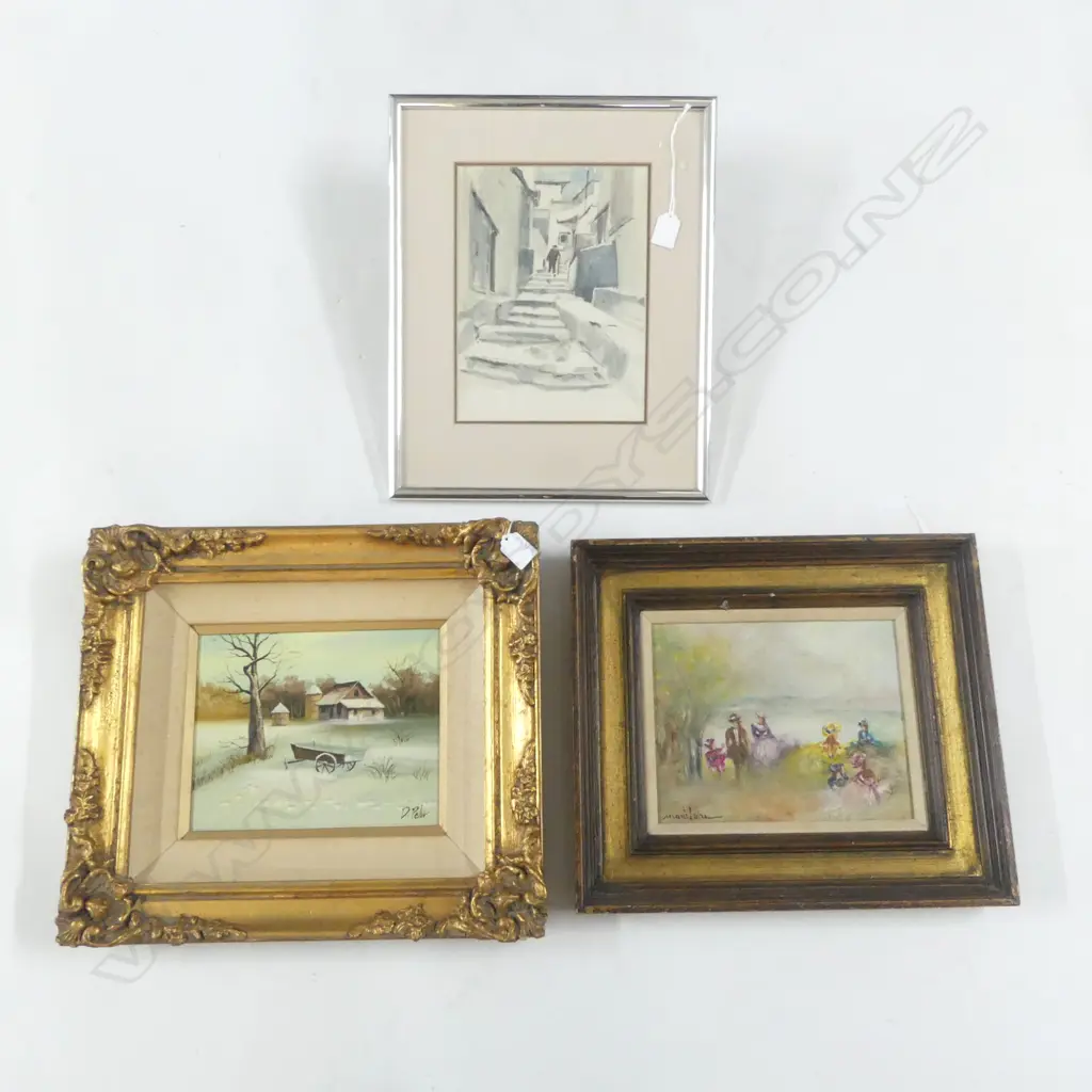 3 ARTWORKS; WC 265x195mm + 2 OILS Image 1++