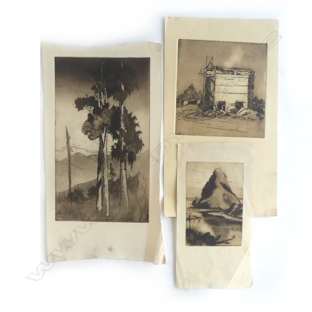 THREE TREVOR LLOYD ETCHINGS Image 1++