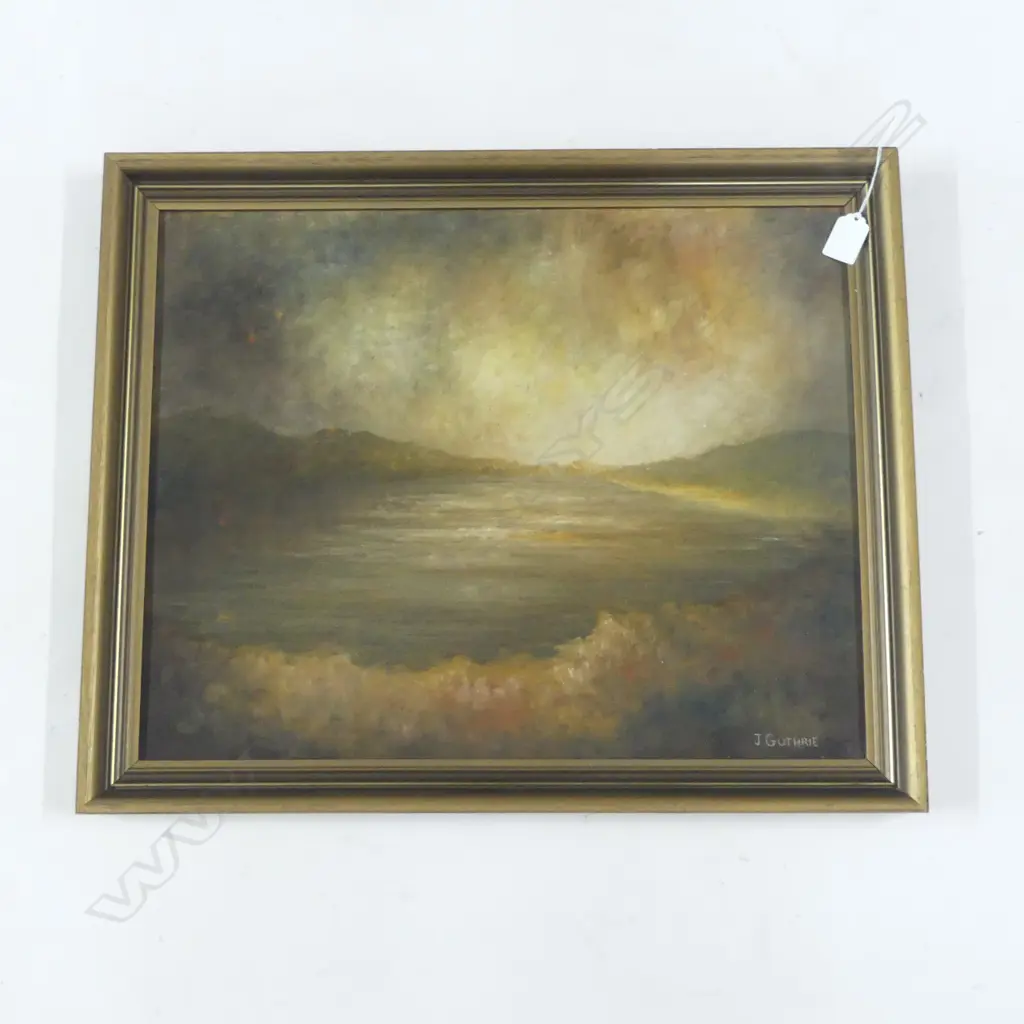 J. L. GUTHRIE 'GATHERING CLOUDS' OIL ON BOARD 390x495mm Image 1++