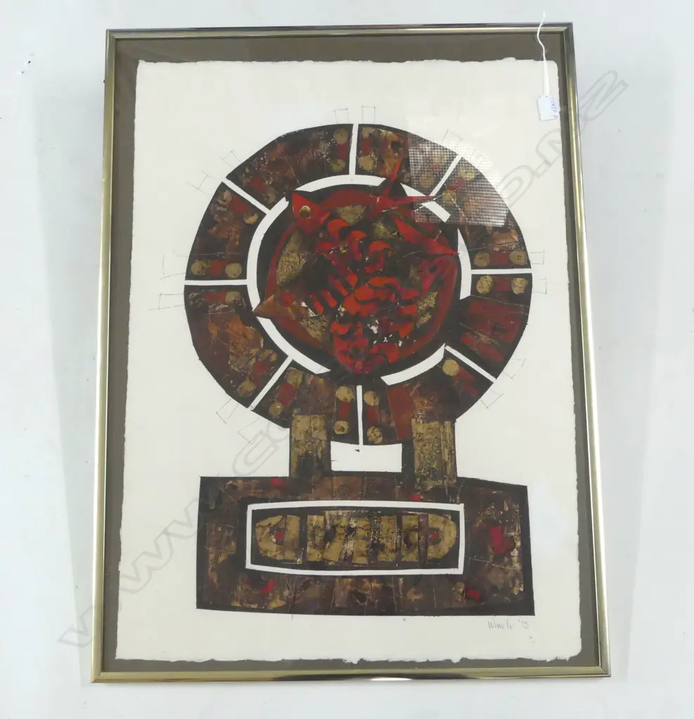 JOHN WINCH(1944-2007) MIXED MEDIA ON PAPER. Untitled. Signed & dated '75. 760 x 560mm. Ex John Leech Gallery... Image 1++
