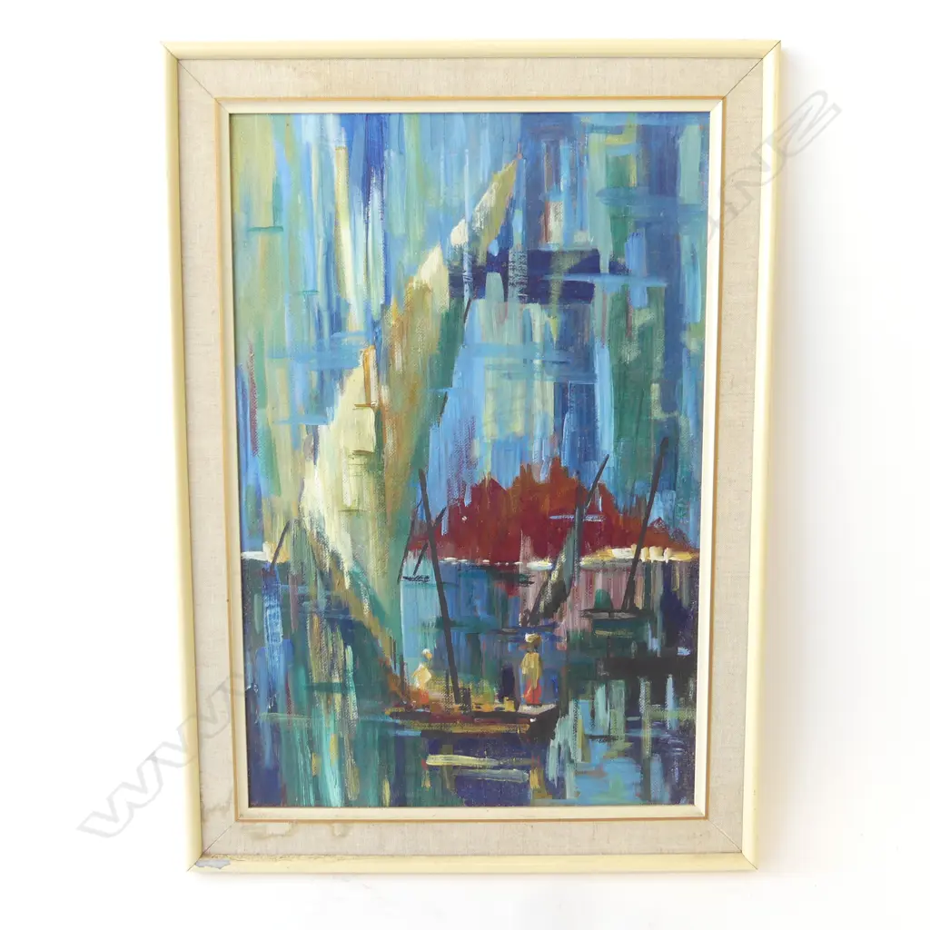 ARABIAN BOATS OIL ON BOARD 700 x 500MM Image 1++