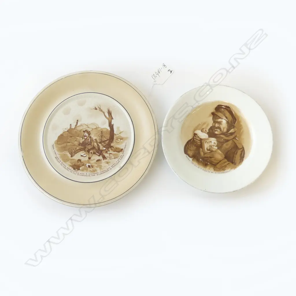 TWO BAIRNSFATHER ITEMS, PLATE Dia 200mm, OTHER 158mm Image 1++
