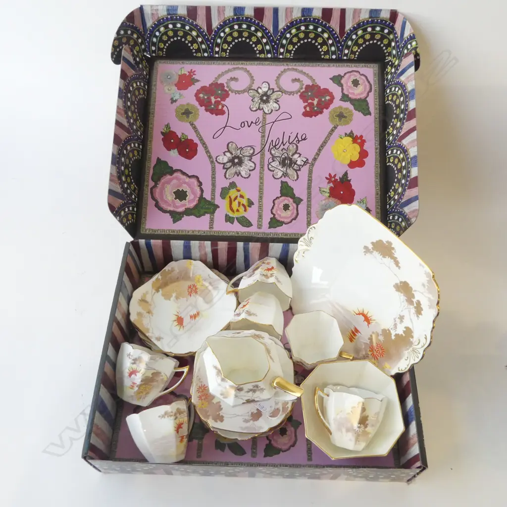 SHELLEY 'SUNRISE' TEA SET... Image 1++