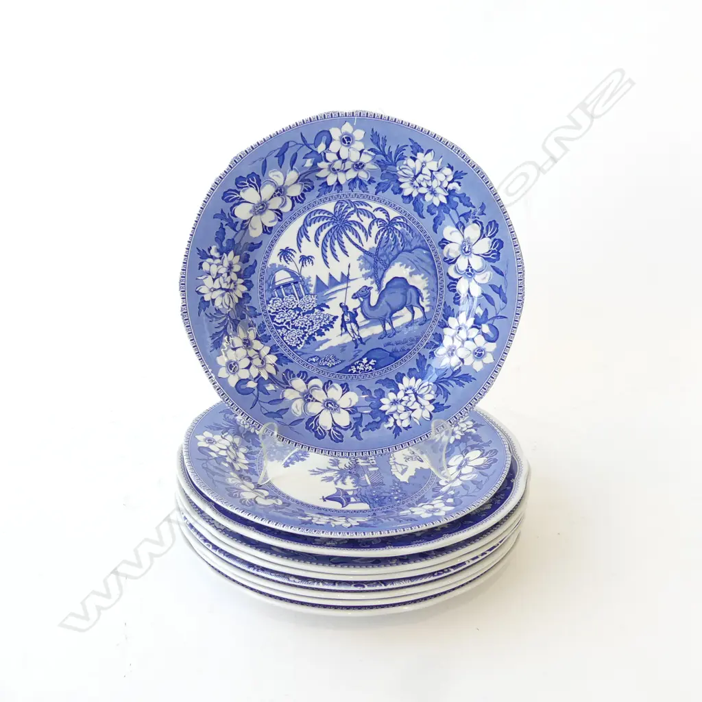 9 ASST. SPODE B/W DINNER PLATES Image 1++