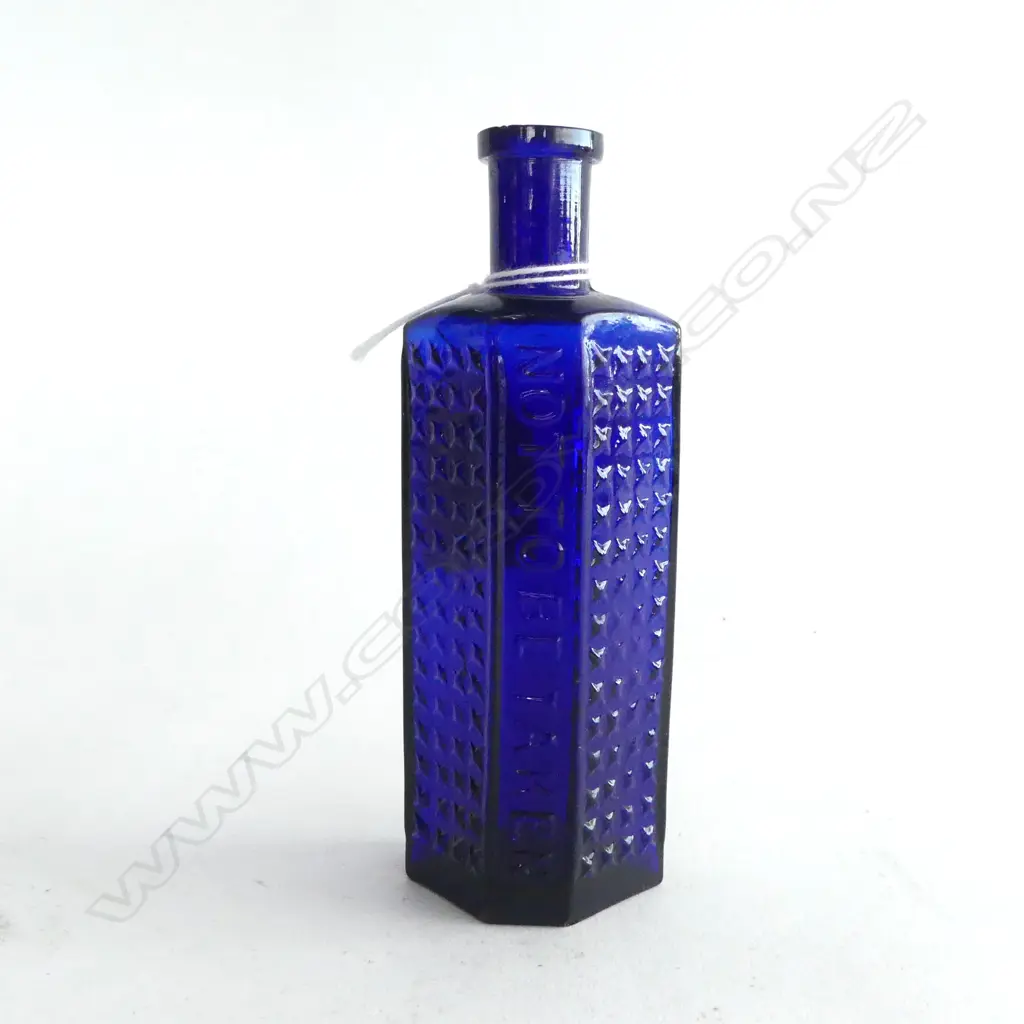 BLUE POISON BOTTLE COFFIN SHAPE Image 1++