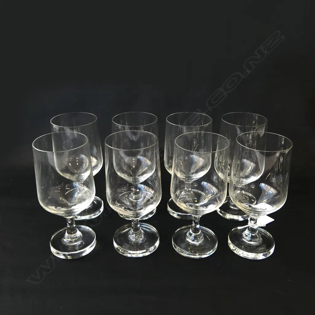 SET 8 VINTAGE ROSENTHAL WINE GLASSES HEAVY SOLID FOOT H.140mm Image 1++