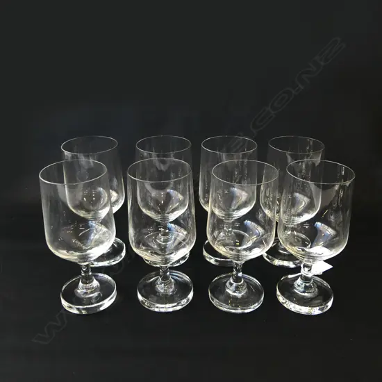 SET 8 VINTAGE ROSENTHAL WINE GLASSES HEAVY SOLID FOOT H.140mm
