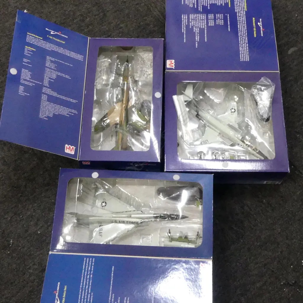 3 HOBBY MASTER DIE CAST FIGHTER PLANE MODELS, BOXED... Image 1++