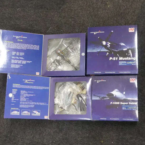 4 HOBBY MASTER DIE CAST FIGHTER PLANE MODELS, BOXED...