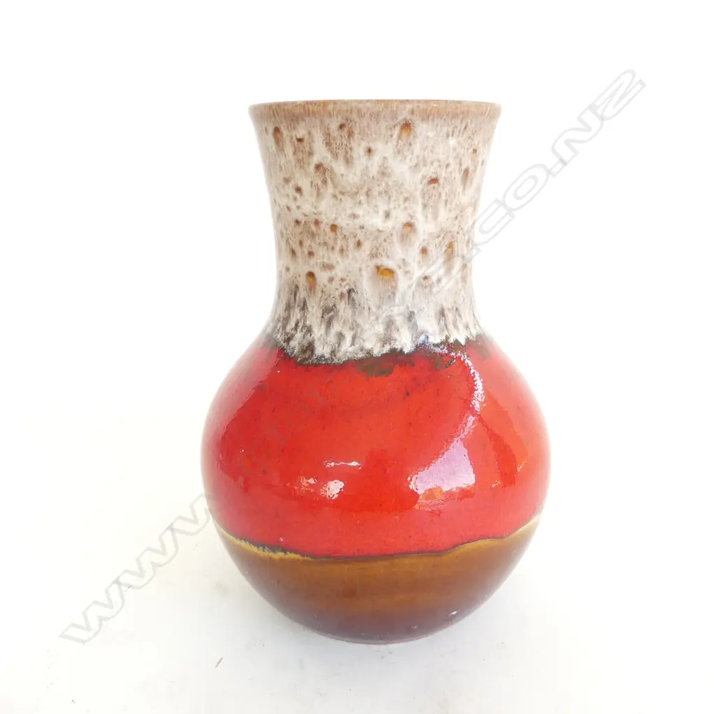 RETRO WEST GERMAN VASE H.205mm hairlines Image 1++