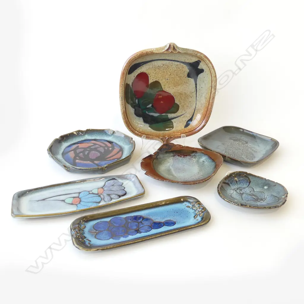 7 PCES STUDIO POTTERY; ENNIS OLIVER ETC Image 1++