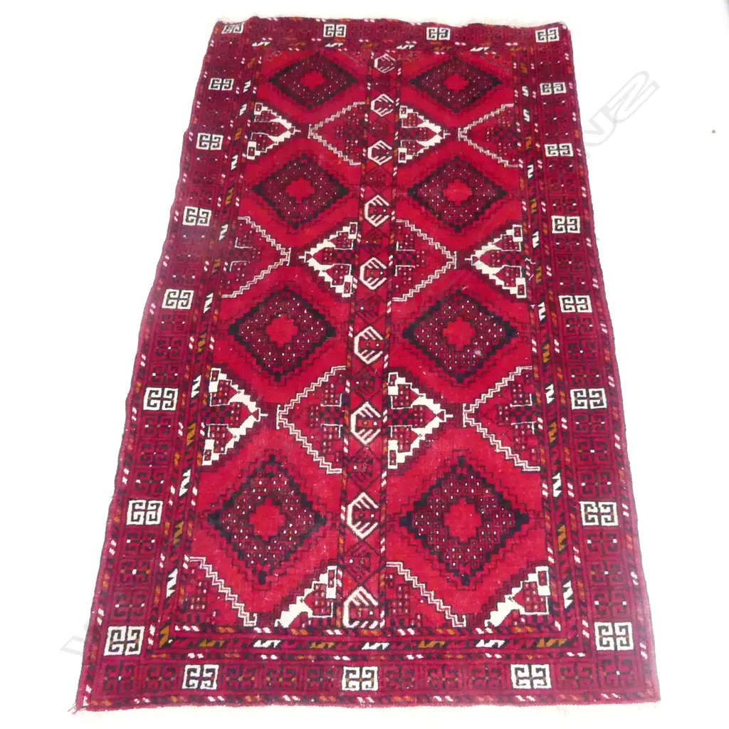 HAND KNOTTED PERSIAN SHIRAZ AREA RUG, WOOL ON COTTON 1950 x 1080mm Image 1++
