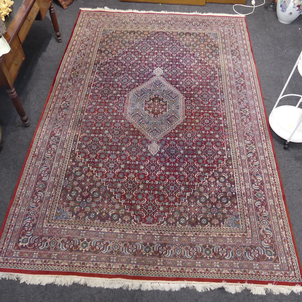 HAND KNOTTED WOOL PILE INDO BIDJAR RUG 3000x2000mm Image 1++