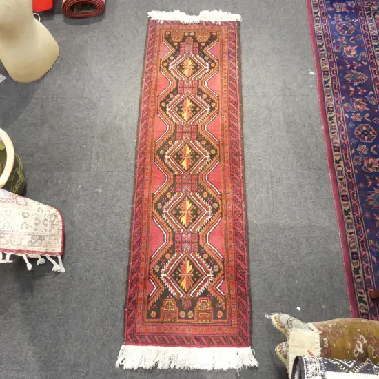 HAND KNOTTED WOOL PILE RUNNER 2000x620mm