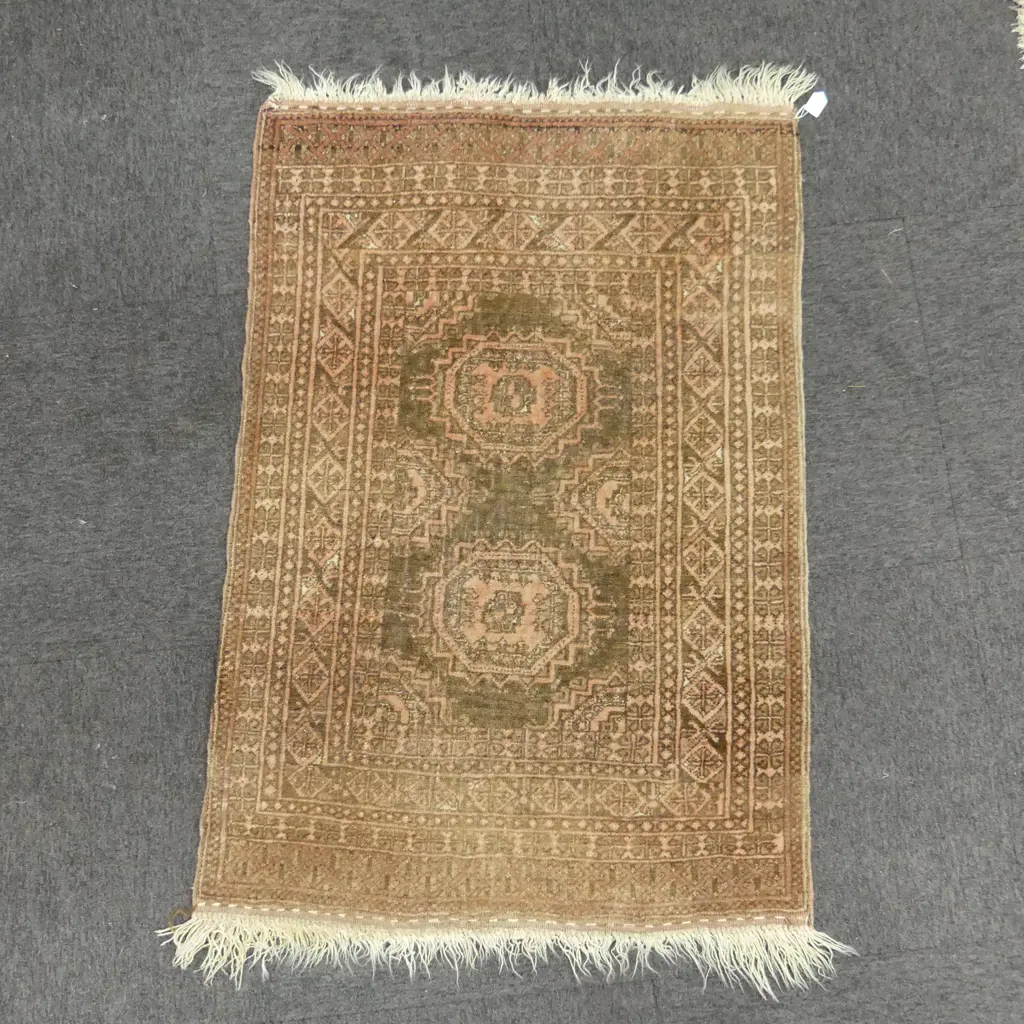 HAND KNOTTED ALL WOOL RUG 1140x800mm Image 1++