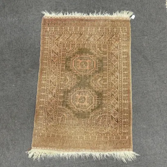 HAND KNOTTED ALL WOOL RUG 1140x800mm
