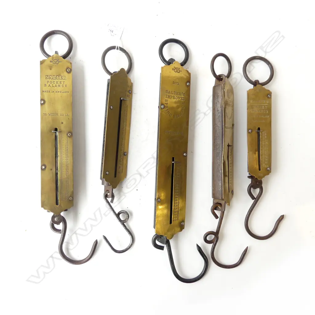 5 ANTIQUE SALTER SPRING BALANCES Image 1++